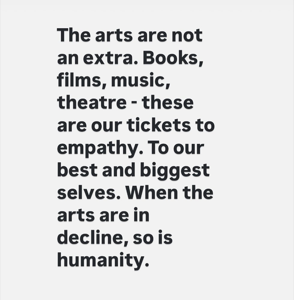 I went to see Les Mis again yesterday. When people watch Les Mis their feelings are uniformly where Victor Hugo intended them to be when he wrote the novel - on the side of the dispossessed, the poor, the desperate, the revolutionaries, the people forced by circumstance into sex work, the people so desperate they have to steal and break the law, the people who can’t afford theatre tickets.

And obviously there would be people in that theatre who will be voting against those same real life people come election time. Because they will have been bombarded by Telegraph and Mail headlines into fear by then. But it’s interesting isn’t it? How our classic, big staples of the arts make us lean towards social justice. 

I mean, think of refugees alone. Think of all the classic movies and books about them. The Sound of Music, The Kite Runner, Casablanca, Doctor Zhivago, Schindler’s List, Hotel Rwanda, even The Godfather… Think of Star Wars and its resistance to empire. Think of Dickens, the Victorian writer who is more box office than 99 percent of modern screenwriters and one of the most political writers ever. A Christmas Carol and Oliver Twist, both being responses to lesser or greater degrees to the right wing Poor Law that had been set up in 1834 and caused the moralising of poverty similar to the moralising of the migrant ‘crisis’ we now see. That is not interpretation. That is blatantly what they are.

It is no coincidence when politicians ignore or deprioritise or defund the arts. It is no coincidence that Nigel Farage doesn’t mention one word about the arts in any Reform policy documents (unlike the Greens and even Labour).

It is no coincidence that in America MAGA demonises and belittles the arts from Hollywood to school librarians while raising up cage fighting and bro culture. It is no coincidence Elon Musk has used the words ‘theatre kid’ as an insult at least ten times.

The arts are where we find our best selves. If we want a better world we need them funded. And we need them on every news broadcast, right beside the sport. After all, they bring in more money. And like sport they make us live longer. 

Sermon over. Happy Sunday.