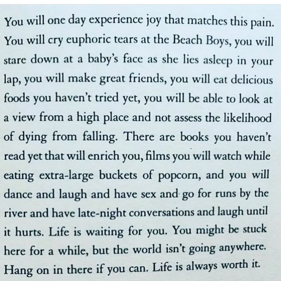 Reasons to Stay Alive is eleven years old today. The concept was that the whole book was a letter to my young suicidal self, telling him to hold on through four years of depression, derealisation, panic, agoraphobia and an attempt on my life. It was very personal and it was raw to write. Especially as, back then, the mental health genre wasn’t really a thing. But I am happy it helped some people.