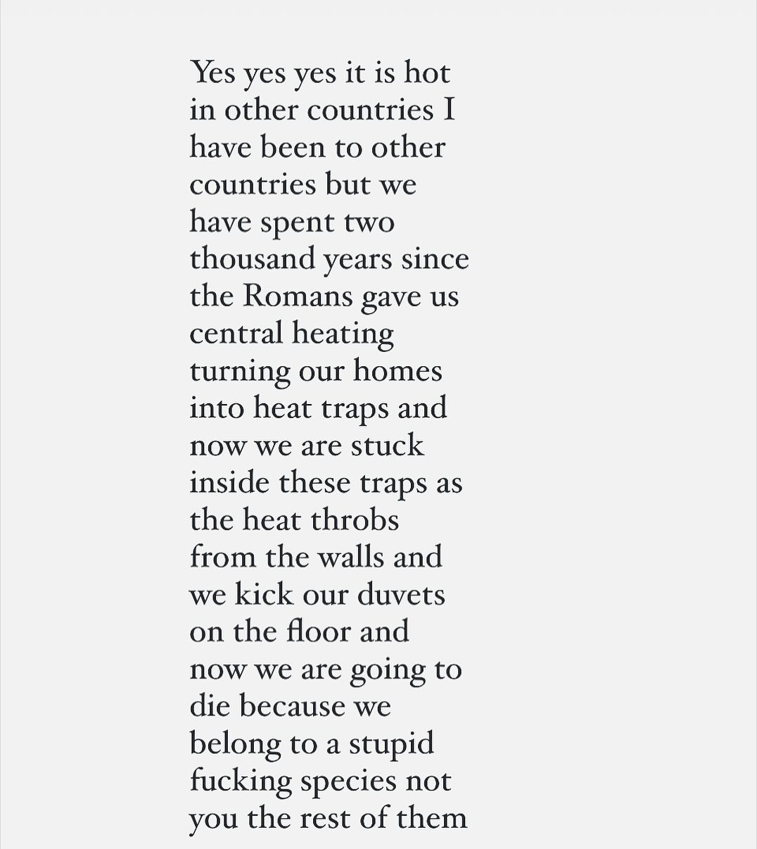 If only someone had told us about climate change
