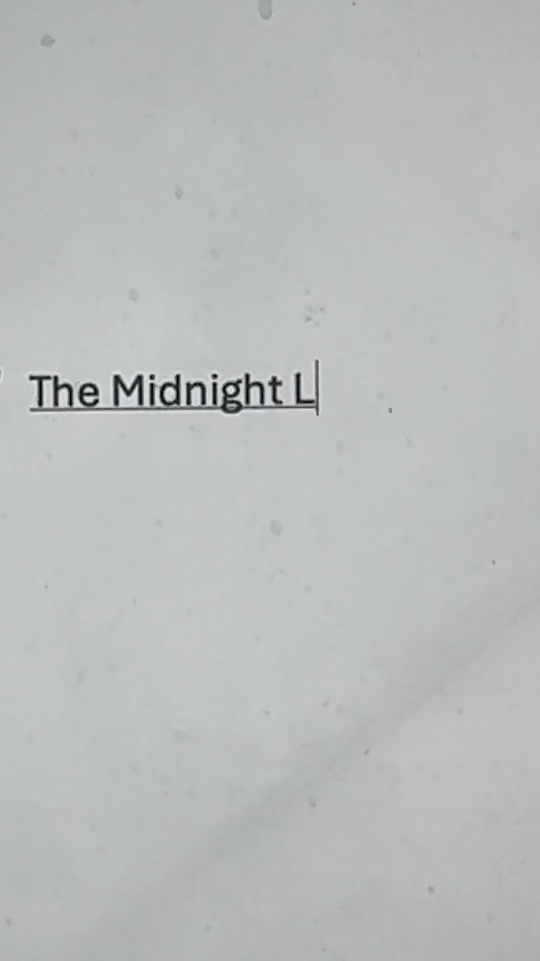 Midnight and embarking on a sequel to a book I wrote.