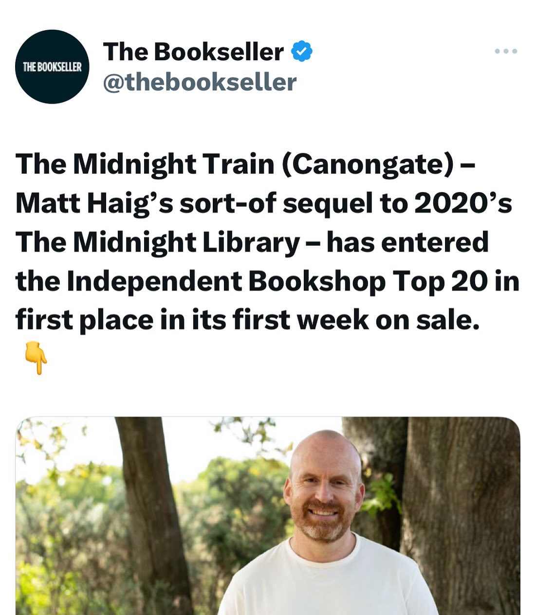 This means so much. Especially as this book is partly ABOUT bookshops. I have tried with this tour to support indie bookshops - the beating heart of the book industry.