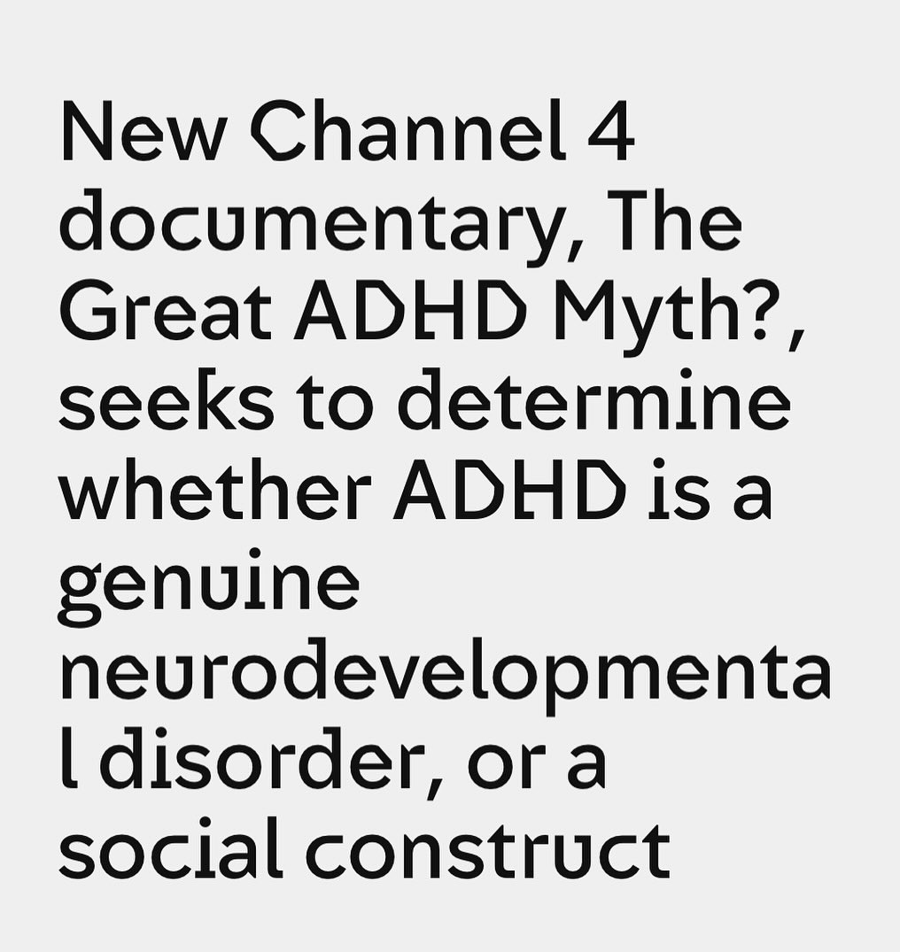 Dear @channel4,

You are taking one of the conditions with the most stigma and misuse around it and making it worse.

That title causes real damage.

Like most conditions ADHD is defined by society.

Yet it is also biological reality. Studies of twins and families show ADHD is strongly heritable. Neuroimaging shows structural and functional difference in the brain. And, most importantly for all this kind of bullshit spreading, ADHD traits are found to exist equally across vastly different cultures.

Can it be exacerbated by cultural context? Sure. So can most physical conditions.

Is it overdiagnosed? Well, when random school and prison studies have revealed massive rates of underdiagnosis I would say no.

For people like me, branded special needs at school, but never told why, a diagnosis offered so much clarity.

I know times are hard but… Stop pandering. Stop trying to be an edgy podcast. Stop trying to create stigma just for viewers.