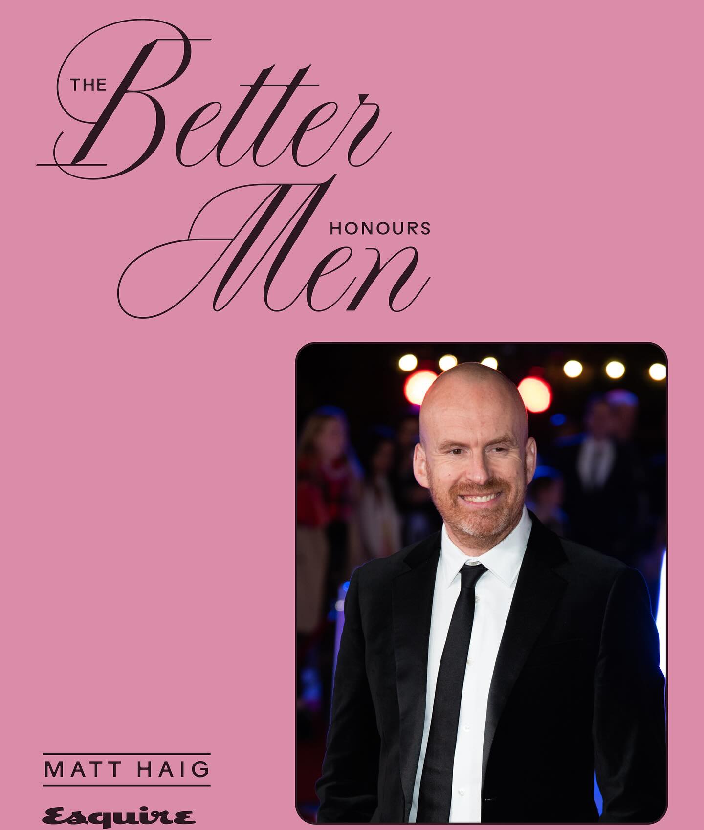 Honoured to be on @ukesquire’s Better Men list 2026. But even more honoured they found the one picture of me wearing smart clothes.